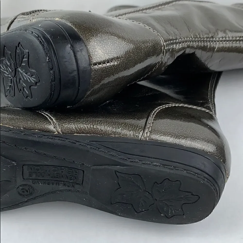 Kenneth Cole Graphite Paten Book-a-licious boots